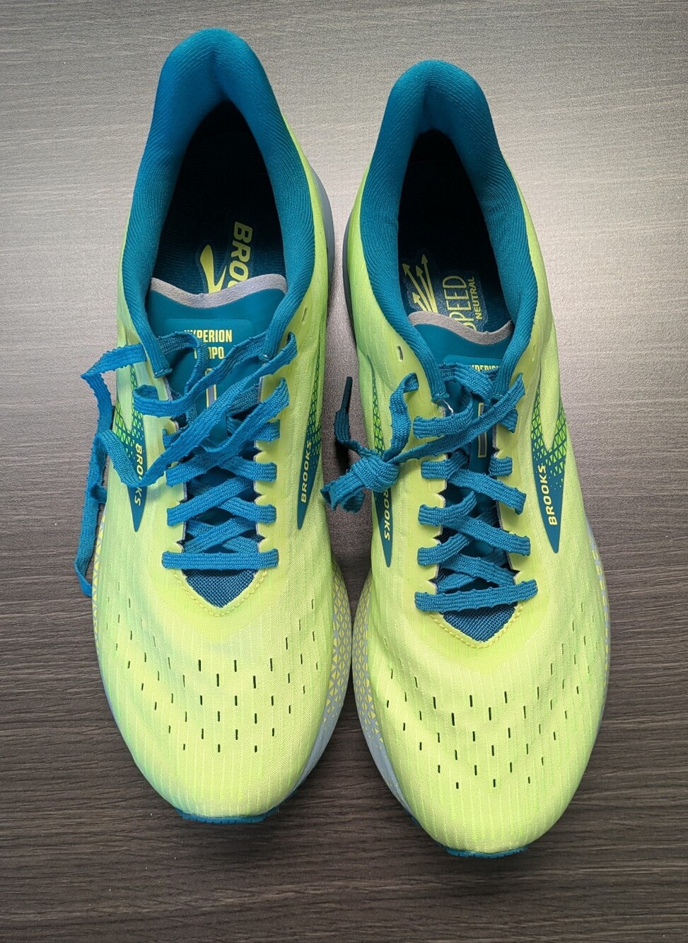 Brooks Hyperion Tempo Men's Shoes Green Blue Size 11.5